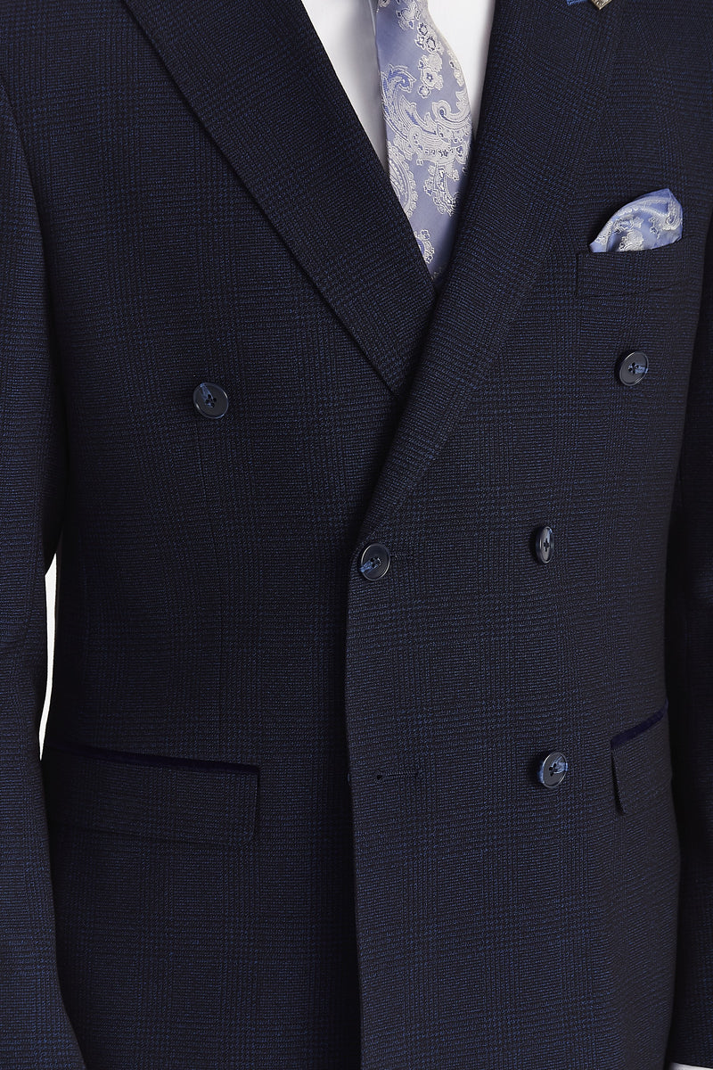 Regent - Men's Navy 2 Piece Double Breasted Suit