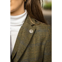 TPSTZ71 - Women's Olive Green Tweed Blazer