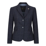 TPSTZ72 - Women's Navy Blue Tweed Blazer