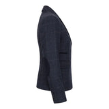 TPSTZ72 - Women's Navy Blue Tweed Blazer