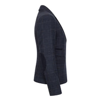 TPSTZ72 - Women's Navy Blue Tweed Blazer