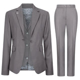TPW-15 - Women's 3 Piece Plain Grey Suit