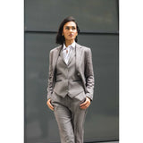 TPW-15 - Women's 3 Piece Plain Grey Suit