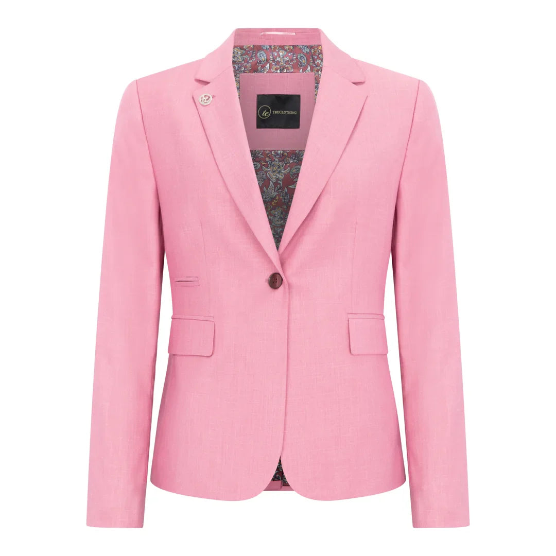 TP-16 - Women's 3 Piece Plain Pink Suit