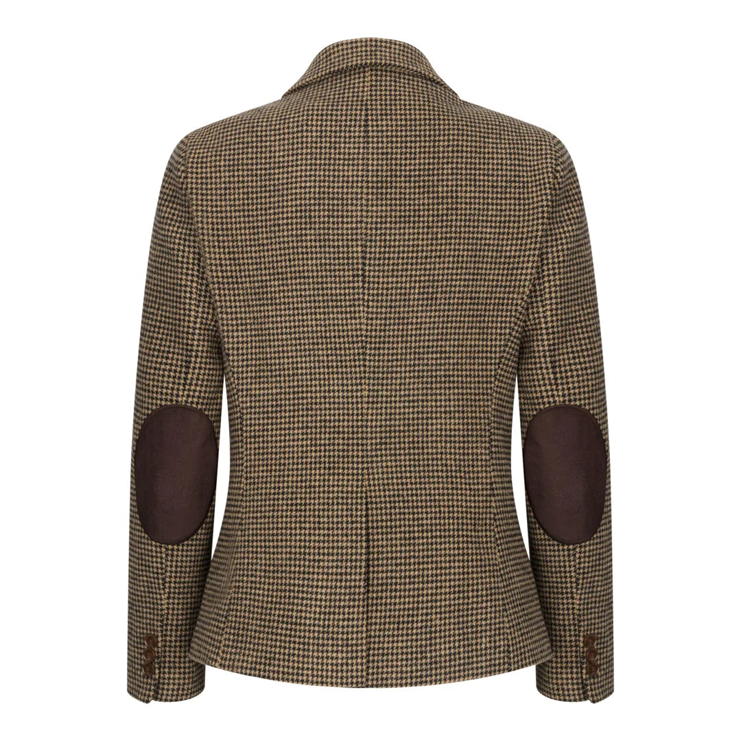 TPW-20 - Women's Wool Blend Brown Dogtooth Tweed Blazer