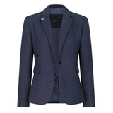 TPW-AK-04 - Women's Navy 3 Piece Herringbone Tweed Suit