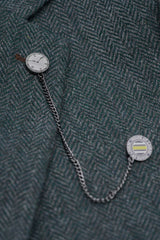 Thomas - Olive Green 3 Piece Wool Blend Tweed Suit