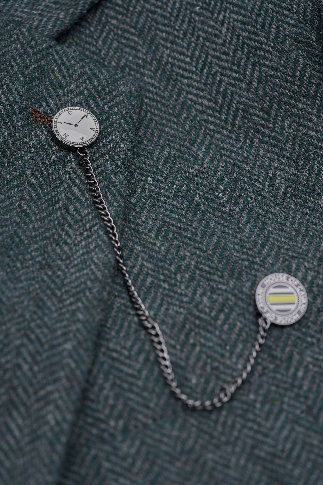 Thomas - Olive Green 3 Piece Wool Blend Tweed Suit