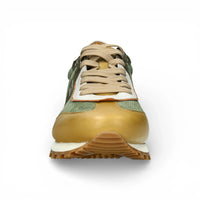 Aglae 02 - Men's Green Beige Leather Sneakers