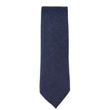 Men's Tweed Blue Herringbone Tie & Pocket Square Set