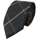Men's Tweed Navy Herringbone Tie & Pocket Square Set
