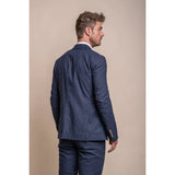 Alvari - Men's Navy Linen Summer Blazer