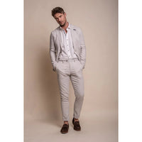 Alvari - Men's Grey Linen Classic Summer 2 Piece Suit