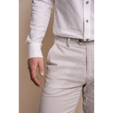 Alvari - Men's Grey Linen Summer Trouser