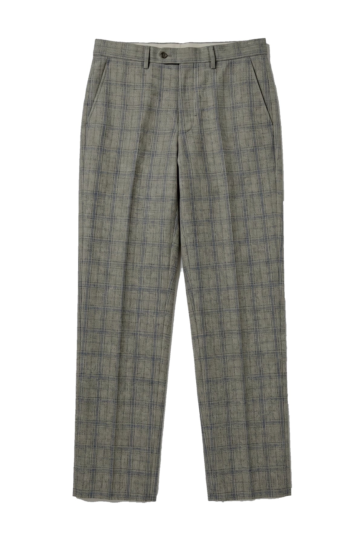 Andrew - Men's Grey Checked Trousers