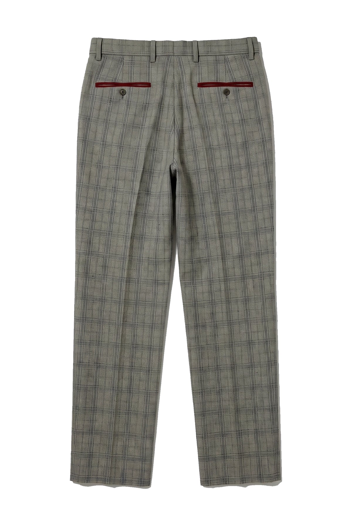 Andrew - Men's Grey Checked Trousers