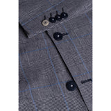 Arriga - Men's Grey Blue Check Blazer