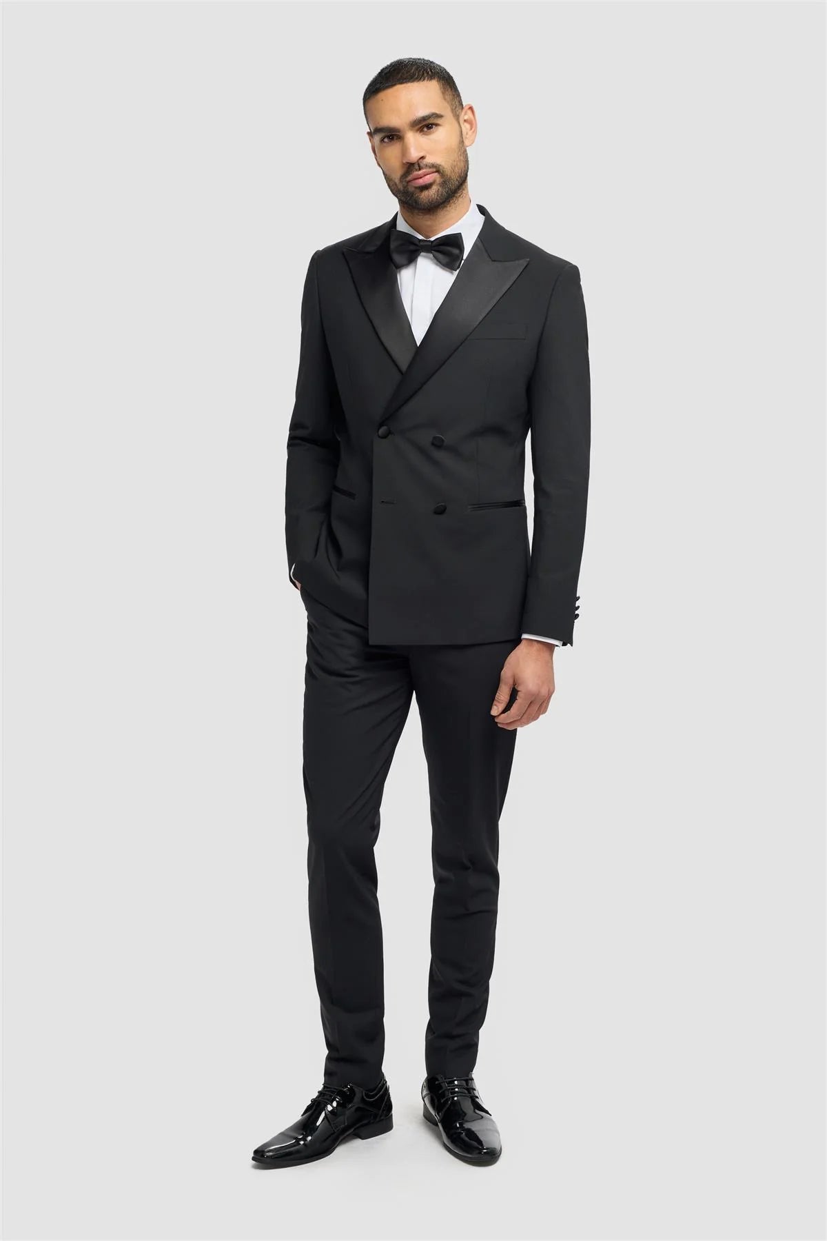 Aspen - Men's Black Double Breasted Tuxedo Blazer