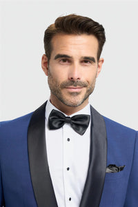 Aspen - Men's Blue Shawl Collar Tuxedo Blazer