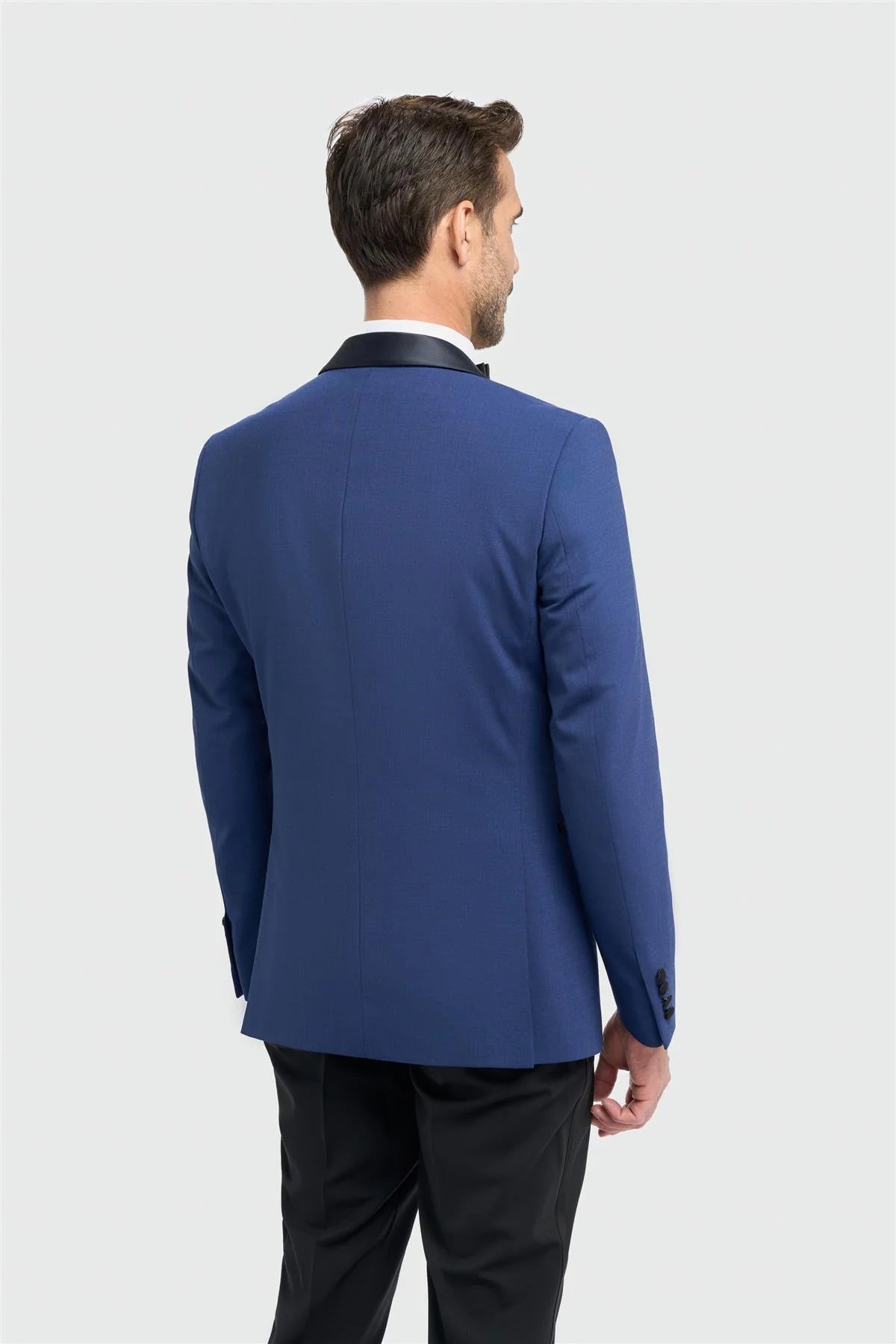 Aspen - Men's Blue Shawl Collar Tuxedo Blazer