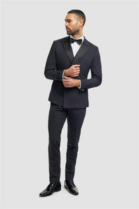 Aspen - Men's Navy Double Breasted Tuxedo Blazer