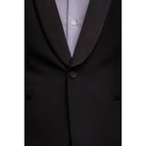 Aspen - Men's Plain Black Tuxedo Blazer