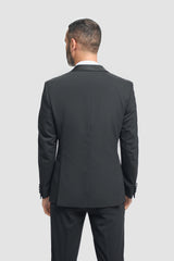 Aspen - Men's Black Tuxedo 2 Piece Wedding Suit