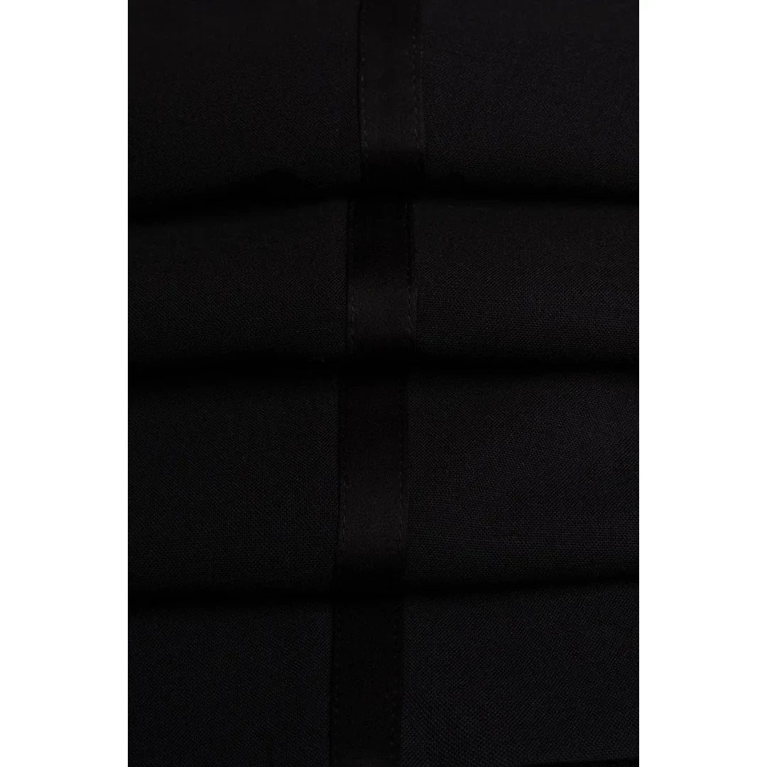 Aspen - Men's Plain Black Classic Trousers