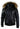 Mens Real Fur Hood Bomber Leather Jacket Black Puffer Padded-Black