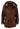 Mens Real Leather Hood Duffle Safari Jacket Long 3/4 Fur Washed Timber Brown Tan-Nevada Timber