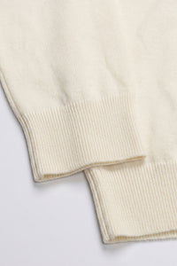 Men’s Cream Turtleneck Sweater Soft Viscose Blend Long Sleeve Knit Pullover