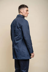 Barracuda - Men's Lightweight Classic Trench Coat Navy