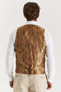 Belmont - Men's Beige Tailored Fit Waistcoat