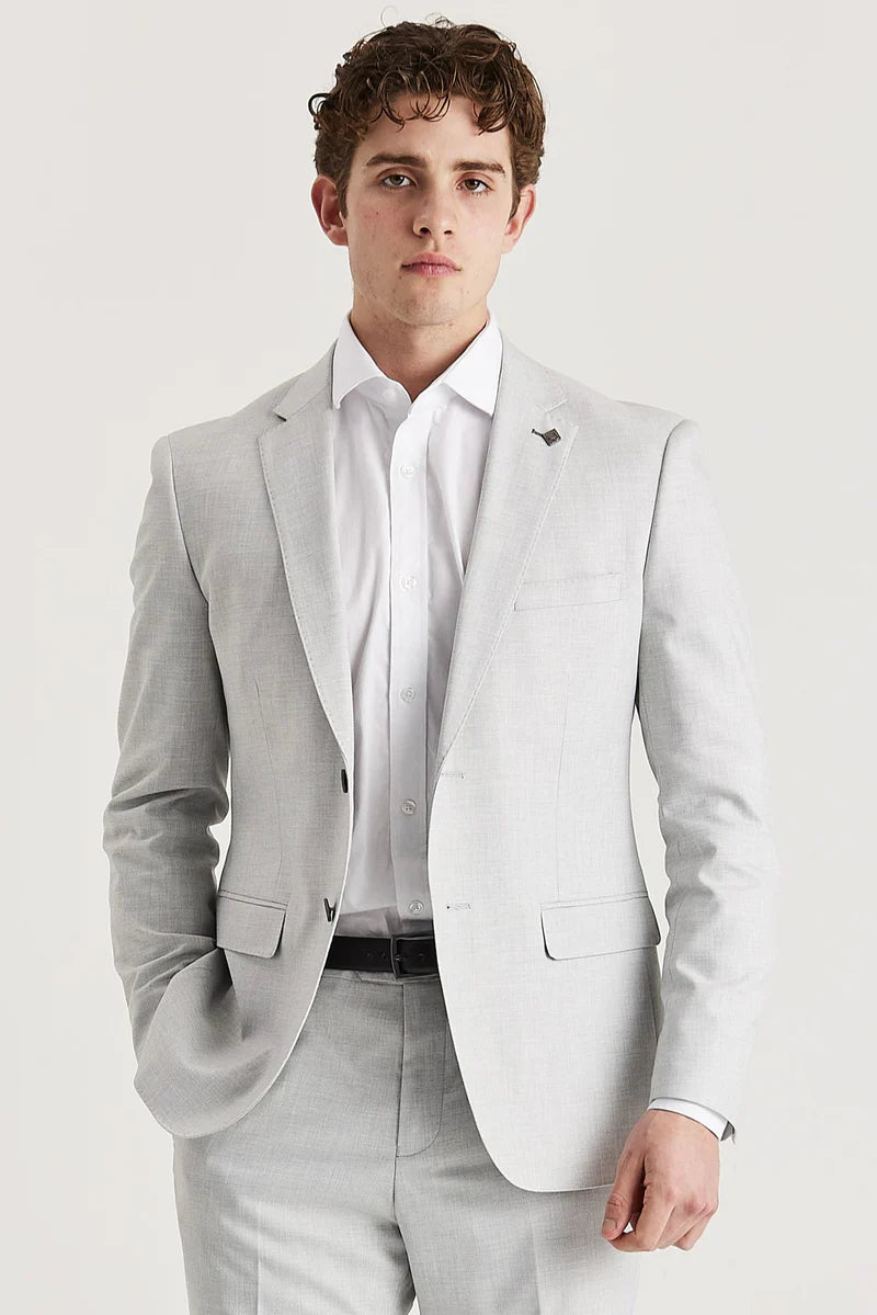 Belmont - Men's Silver Tailored Fit Blazer
