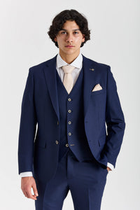 Belmont -Navy Blue 3 Piece Classic Wedding Suit for Men