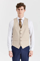 Belmont Navy Suit with Belmont Beige Contrasting Waistcoat