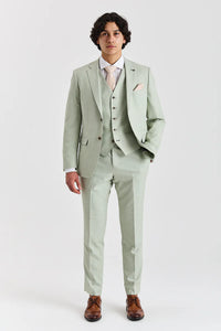Belmont - Sage Green Wedding 3 Piece Suit for Men