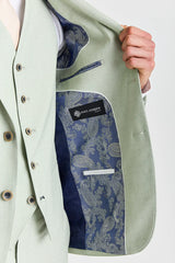 Belmont - Sage Green Wedding 3 Piece Suit for Men