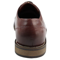 Mens Real Full Leather Black Welted Derby Shoes Smart Casual Burgundy Wine Classic Vintage