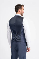 Bond - Men's Navy Check Waistcoat