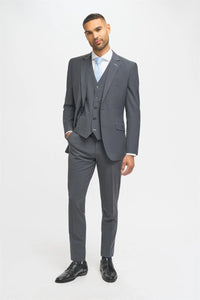 Bond - Men's Charcoal Tailored Fit Blazer