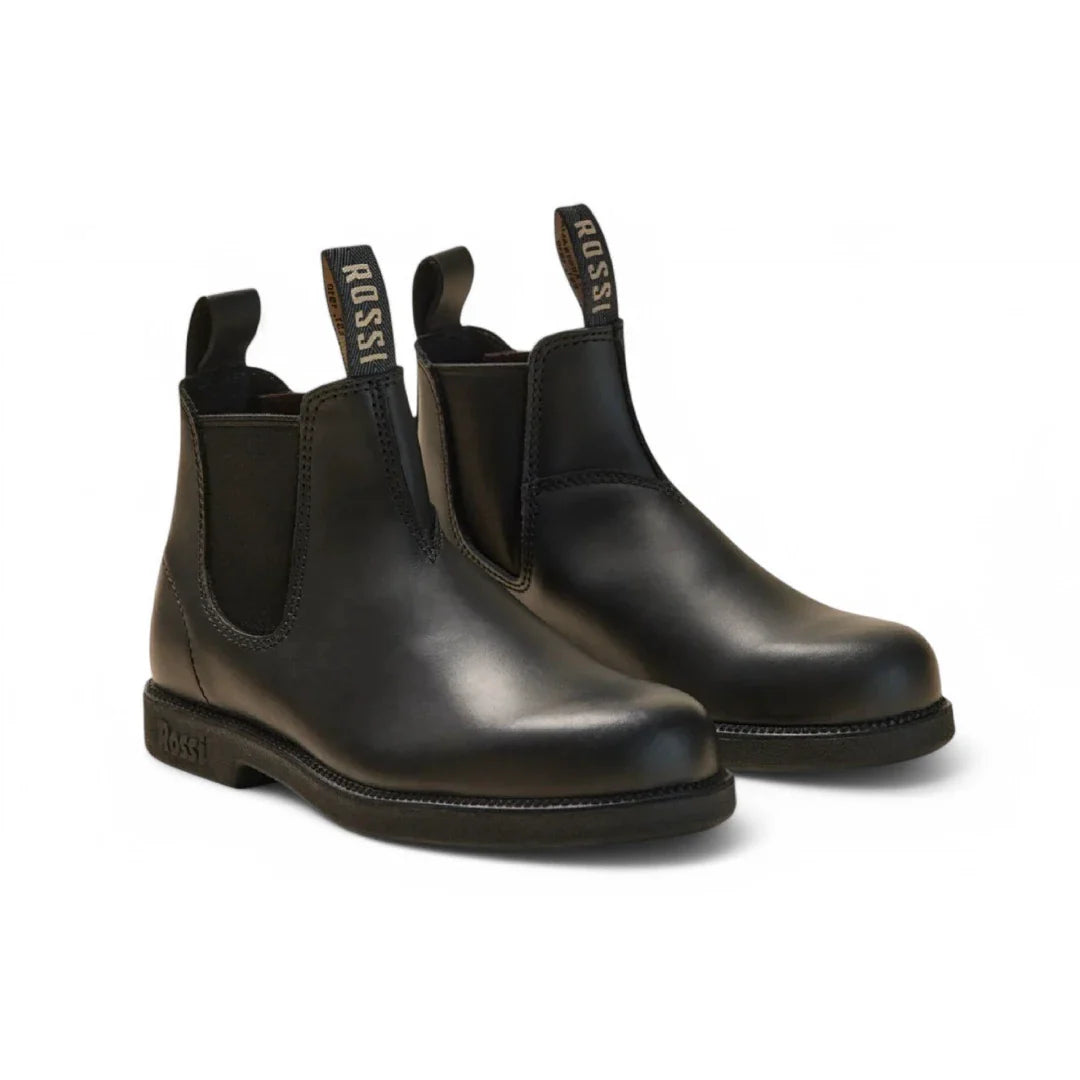 Booma 607 - Black Leather Chelsea Boots