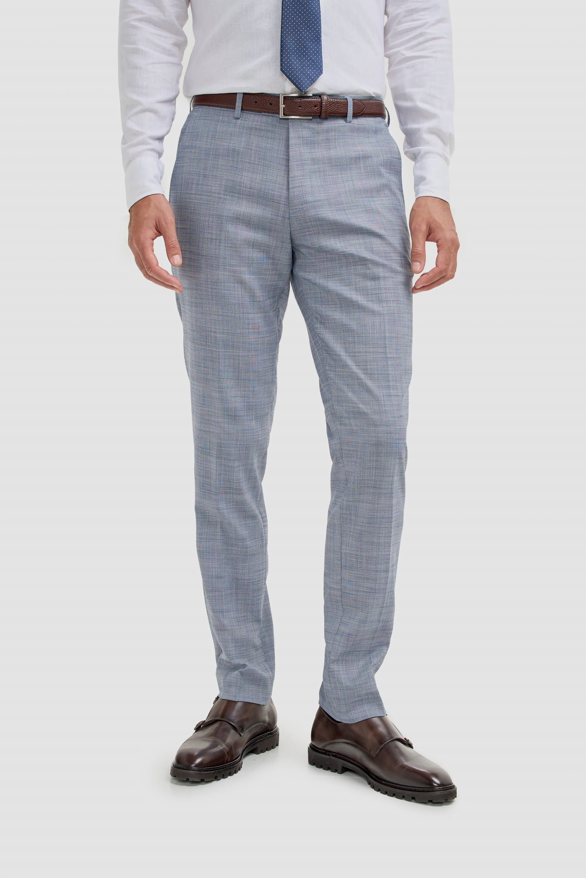 Camden - Men's Blue 3 Piece Check Suit