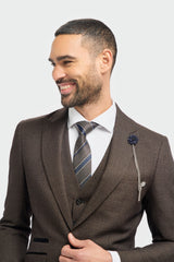 Caridi - Men's Tweed Brown Blazer