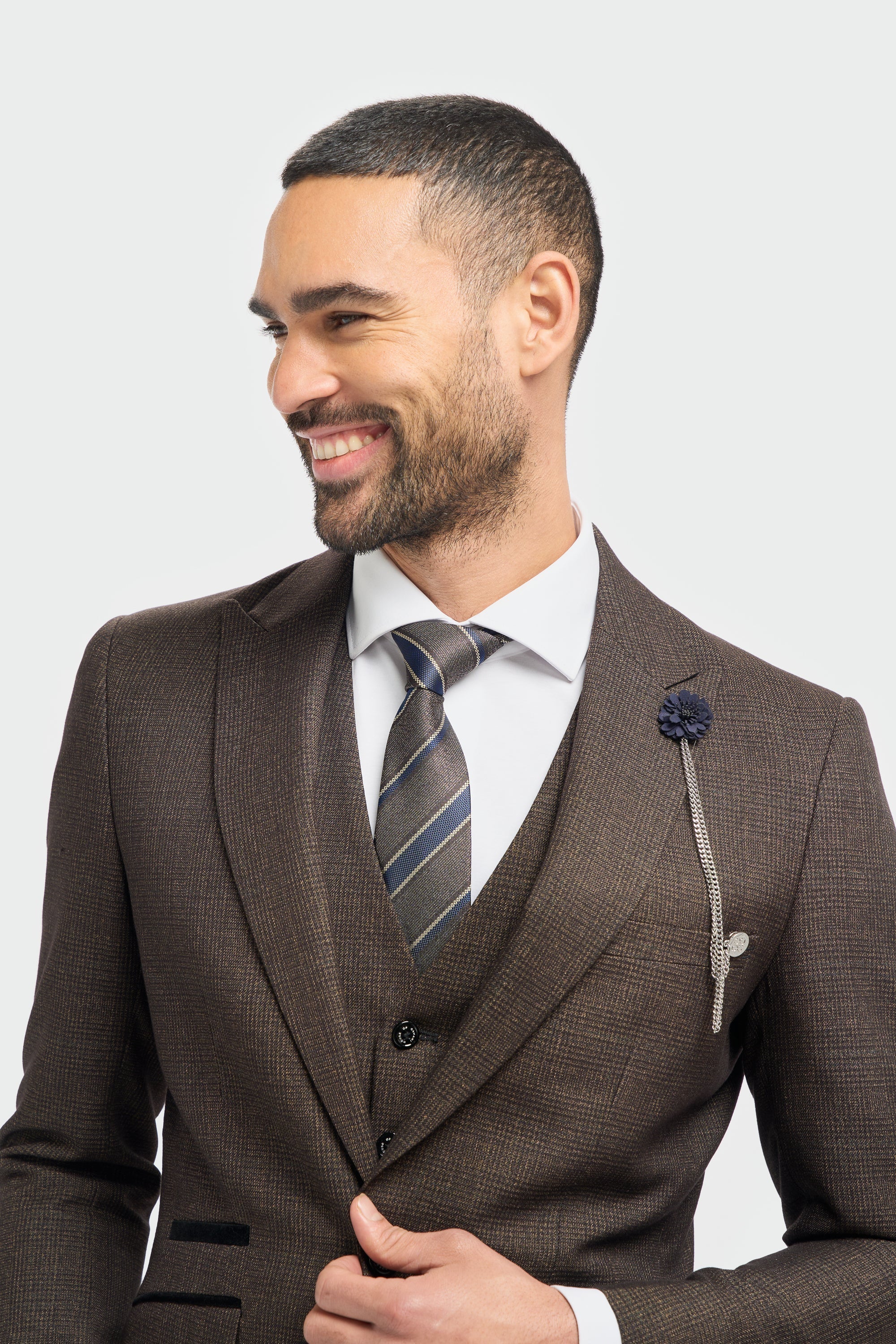 Caridi - Men's Tweed Brown Blazer