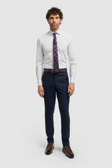 Caridi - Men's Tweed Navy Blue Trousers