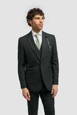 Caridi - Men's Olive Green Tweed Blazer