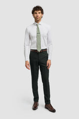 Caridi - Men's Olive Green Tweed Trousers