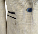 Ladies Tweed Cream Blazer