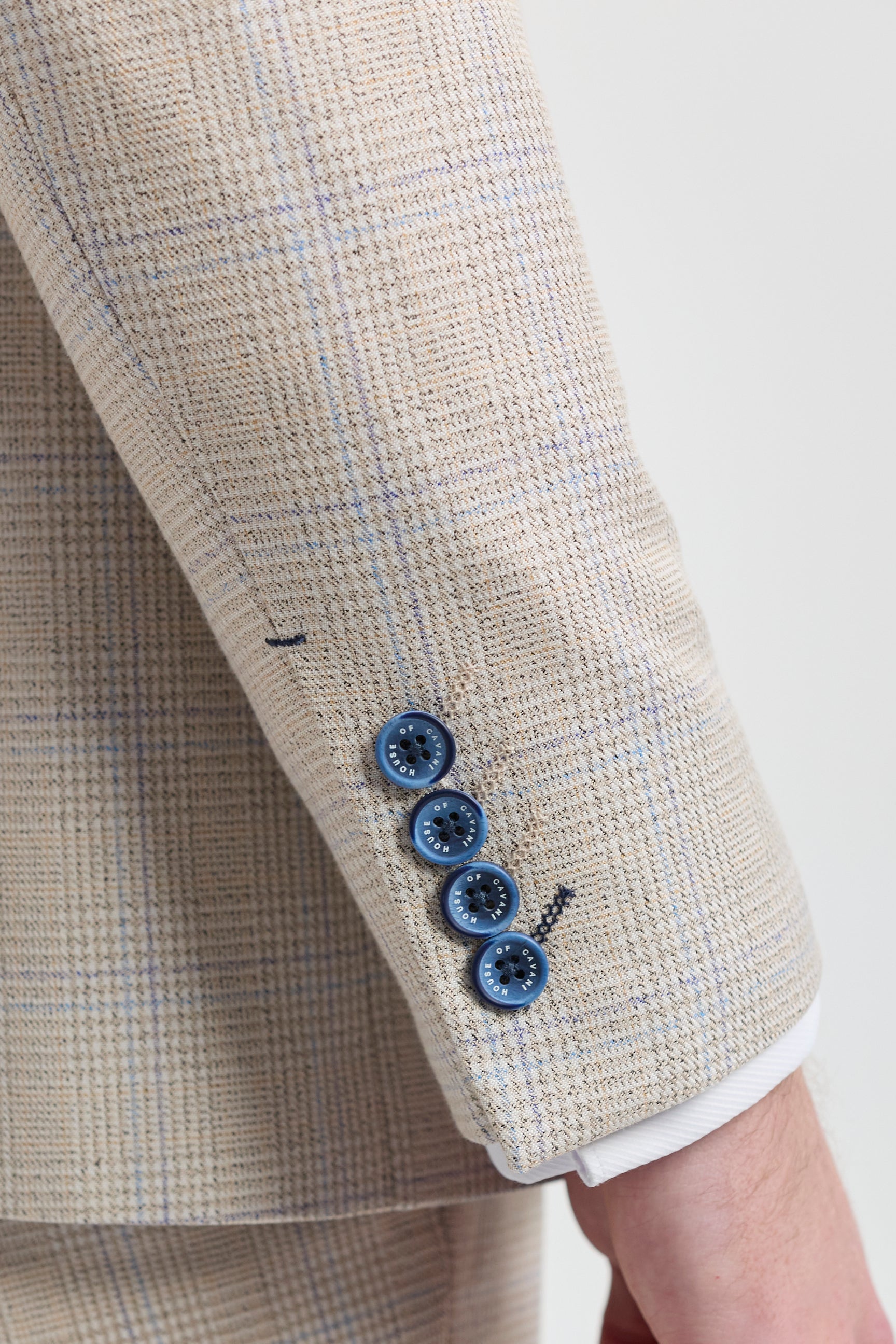 Mens Cream 3 Piece Wedding Suit - Cavani Caridi